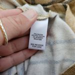 Cato Tan & Black Plaid Brushed Knit Waterfall Cardigan Size Medium Photo 5