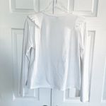 River Island White Long Sleeve T-Shirt with Accordion Pleat Ruffle Photo 5