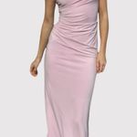 ZARA  Womens Dress Pink Maxi Ruched Sheath Sleeveless Formal Bridesmaid Medium Photo 0