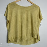 Eileen Fisher  Yellow Striped T Shirt Short Sleeve Tee 100% Organic Cotton Top XS Photo 0