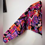 Topshop Deep V-Neck Floral Open Back Batwing Sleeve MIDI Dress Size 8 Photo 1