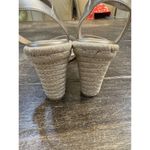 Stuart Weitzman  Teddi Wedge Espadrille Sandals Size 8 Gold  $395  Cocktail Metal Photo 3