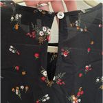 Good Luck Gem  Black Floral Long Sleeve Ruffle Short Dress, Size Small Photo 3