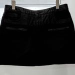 Maje Faux Leather Trim Black Mini Skirt Photo 1
