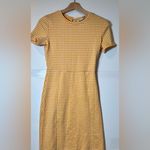ZARA Yellow Gingham Midi Dress Photo 3