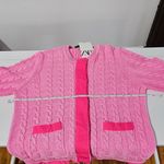 ZARA  Cable Knit Cardigan -Bubblegum pink/Hot pink - Women's Size M -6427/038/630 Photo 5