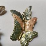 Lot Of 3 Pretty Butterfly Insect Brooch Pins Photo 1
