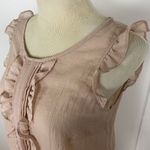 ZARA  Basic Small Sheer Ruffle Front‎ Sheer Elastic Waist Pullover Blouse Photo 1