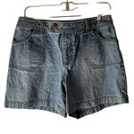 Sonoma Vintage 90s Size 10 W32 Inseam 4'5" Cotton Denim Mom Shorts Blue Photo 0