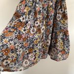American Eagle Floral Button-Front Puff Sleeve Tie-Back Mini Dress XS Photo 4