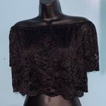 5for$20 tops sale Black lace off shoulder crop top Photo 0