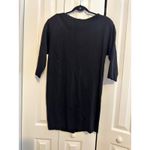 Adrienne Vittadini  Vintage Black‎ Wool Dress With Ornate Gold & Jewel Toned 6 Photo 5