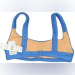 J.Crew  Scrunchie Strap Square Neck Bikini Swim Top Bright Blue XXS (0)NWT Padded Photo 3