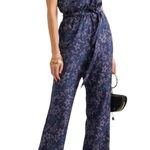 Paloma Blue “Eclipse” star print silk crepe de chine navy sleeveless jumpsuit Photo 13