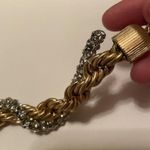 ZARA Beautiful Signed  runway fashion Rhinestone Look - Gold Tone Long Necklace Photo 8