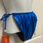 UNBRANDED Blue Metalic Triangle Reversible Bikini Set Photo 5