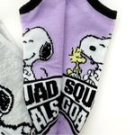 Snoopy Peanuts Womens No Show Socks Woodstock Funny Phrases Pastel Fun Gift White Photo 6