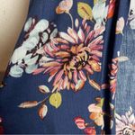 Pink Clover  Size Small Maples Open Front Floral Kimono Cardigan Navy Blue Swim Photo 6