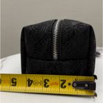 Vince Camuto Black Embossed Cosmetic Bag w/ Rhinestone Skull Charm – NWT Photo 8