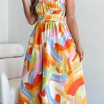 Peach Love California Multi Print Maxi Dress Photo 0