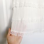 For Love & Lemons  • Posie Mini Dress crystal pleat lace tiered chiffon sheer Photo 8