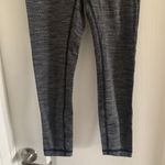 Lululemon Women’s 4 Wunder Under Heathered Navy Blue White Coco Pique High Rise 7/8 Leggings Photo 2