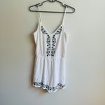 Blue Rain ★ Francesca’s Kali Embroidered Romper - White ★ Photo 1