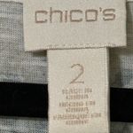 Chico's Chico’s women’s size 2 (12) blouse 3/4 sleeve roll tab earthtone paisley print Photo 3