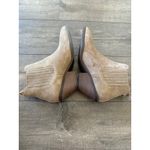 NWOT Patina Women Tan Suede Leather Ankle Booties Wood Heel Western Cowgirl 9.5 Photo 5