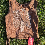 Romwe NWT Skeleton Cinch Tank Photo 0