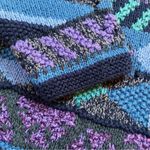 Sigrid Olsen Vintage 80s/90s  Abstract Coogi Style Mockneck Pullover Knit Sweater Photo 5