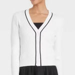 All In Motion $30 New  White Ribbed Cardigan - Small Photo 0