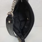 Apt. 9  Womens Shoulder Bag OS Gray Striped Rhinestone Croc Embossed Chain Handle Photo 9