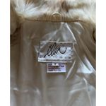 Vintage Elam White Brown Beige Rabbit Fur Zip Down Long Sleeve Women’s Sz M Size M Photo 8