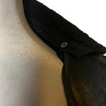 Sandro small Black Leather-Trim Wool Jacket $700 Photo 5