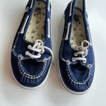 Vans  Abby Women's Navy Satin Moc Loafer Flats Boat‎ Slip On Shoe Size 6.5M Photo 1