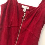 Topshop red cord overall dress sz 4 Petite Photo 4