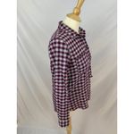 Madewell  Mini Check‎ Market Popover Purple Gingham Top Shirt Photo 4