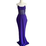 Retrofête retrofete Corset Dress in Purple Small New Womens Celebrity Maxi Gown Photo 4