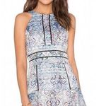 Parker Brady Dress Size Fit & Flare Cut Out Size Medium Multicolor High Neck Photo 0