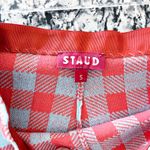Staud Avalanche Blue Gingham Plaid Knit Pants Photo 3