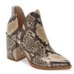 Steve Madden  Western Cedar Bootie In Natural Snake Print Size 6 Pointed Photo 0