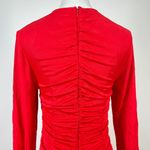 Farm Rio NWOT  V Neckline Ruched Red Maxi Dress Long Sleeves Size XL Photo 4