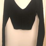 Forever 21 Black Crop Top V Neck Photo 0