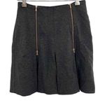 Kit And Ace Skirt Dark Gray Functional Zippers Lined A Line Mini Size 4 Photo 0