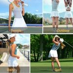 CAMEL CROWN Athletic Tennis Skirt White Mesh Skort Pocket Women Size Small Photo 13