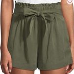 BCBGMAXAZRIA Bcbg Paperback High Waisted Shorts Women’s Shorts Size S olive green Photo 0