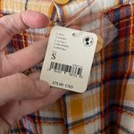 Free People make a stand Plaid Women's trouser Pants size small NWT mustard Photo 14