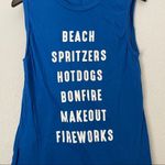 Wildfox  July List Muscle Tank Royal Blue XS Photo 2