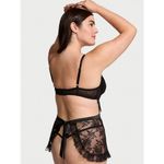 Victoria's Secret ✨Victoria Secret VERY SEXY Wicked Unlined Rose Lace Black Sz XL Apron✨ Photo 5